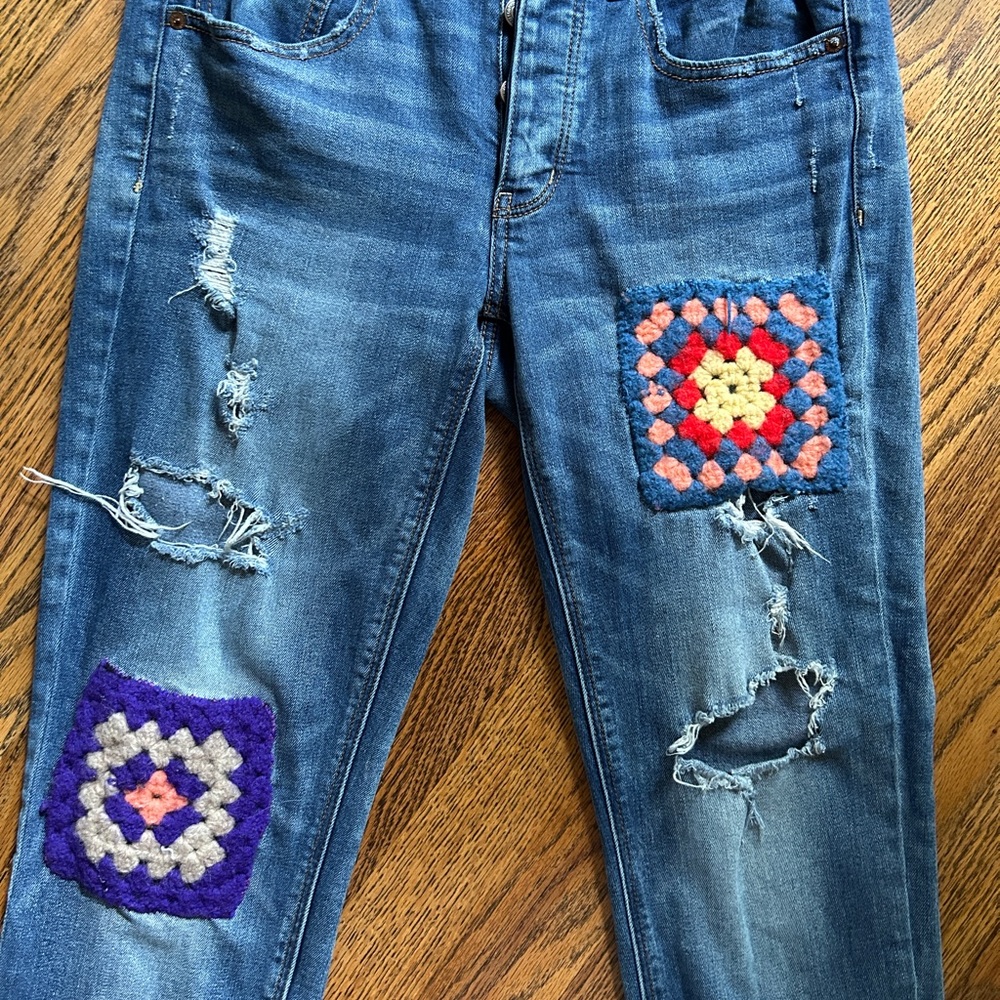One of a kind limited edition American Eagle Tomgirl Jeans